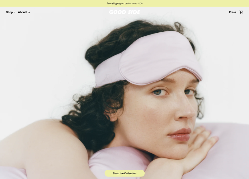 The Good Side Website Homepage.
