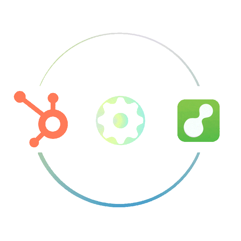 A looping video showing how tradiate connects ServiceM8 and HubSpot. 